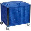 Global Equipment Easy Assembly Solid Wall Container - Lid/Casters 39-1/4x31-1/2x34 Overall 239452P